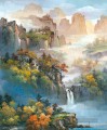 Chinesische Landschaft Shanshui Berge Wasserfall 0 954